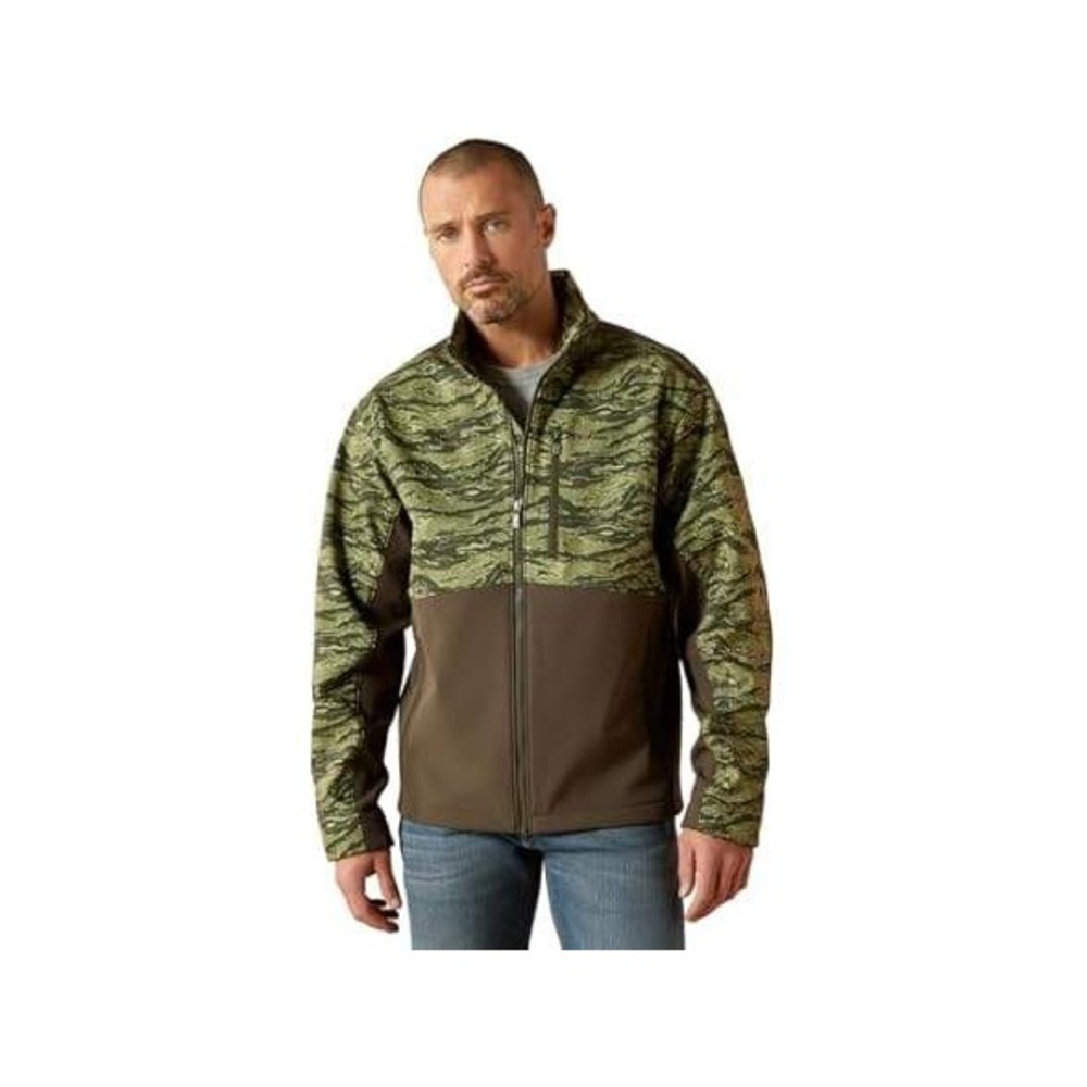 ARIAT Unisex Logo Softshell Jacket  XL  Camo Brown Softshell Concealed carry